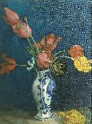 Carl Larsson tulpaner i vas oil painting on canvas